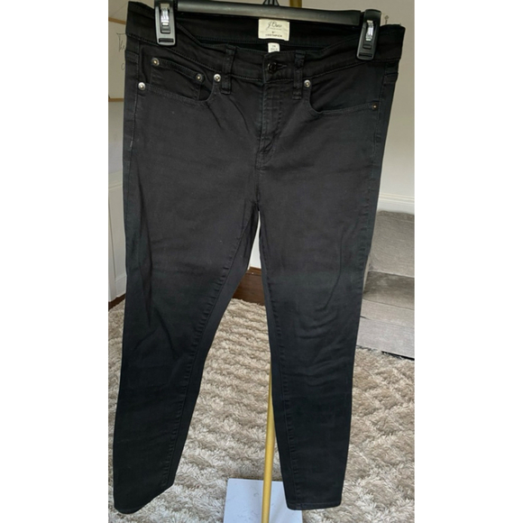 J. Crew Black Denim Skinny Jeans Toothpick High Rise 28 Clean Girl Streetwear - Picture 3 of 6